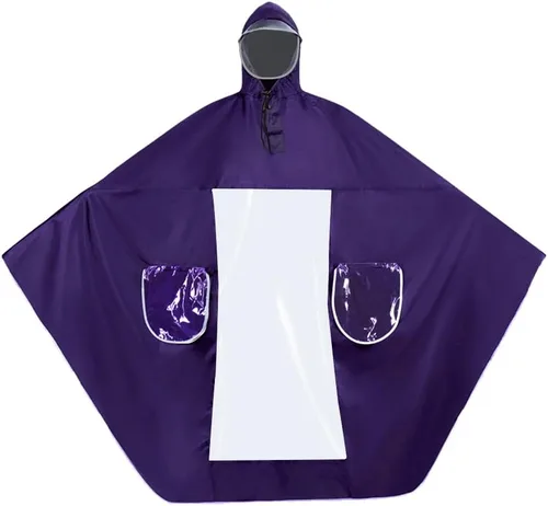 Vista 8 de haozaikeji Impermeable para motocicleta para dos, impermeable, con capucha, capa de lluvia, movilidad, scooter, poncho de lluvia al aire libre Azul