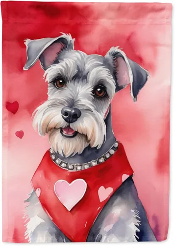 Vista 146 de Caroline's Treasures DAC5252GF Affenpinscher - Bandera de jardín con texto en inglés "My Valentine", bandera decorativa para patio exterior, patio