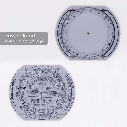 Vista 5 de E6B Flight Computer Compact Whiz Wheel for Pocket Pilot Kits
