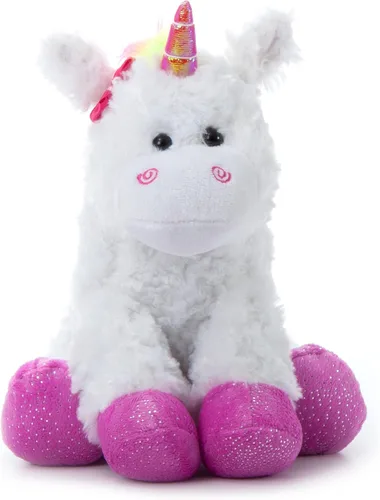 Vista 2 de Peluche de unicornio multicolor, de The Petting Zoo (10 pulgadas)