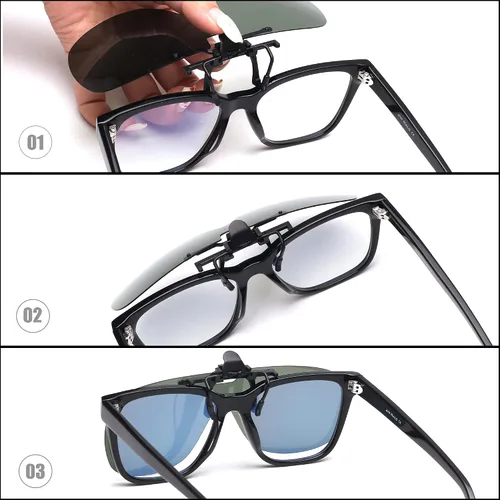 Vista 5 de JM - Gafas de sol polarizadas con clip sin marco para gafas de prescripción
