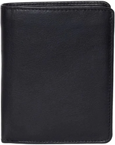 Vista 2 de DiLoro Cartera de piel para hombre con cierre de identificación y cierre RFID