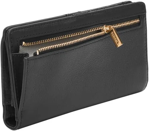 Vista 4 de Fossil Cartera delgada de cuero Liza para mujer