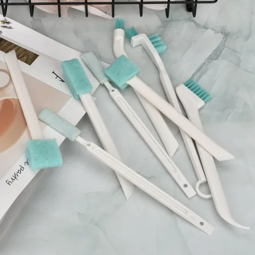 Vista 7 de Cepillos de limpieza pequeños para limpieza del hogar Detalle profundo Kit de herramientas de limpieza de hendiduras Cepillo limpiador pequeño