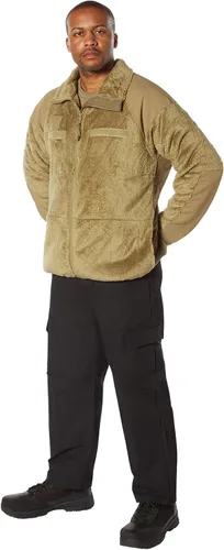 Vista 4 de Rothco Gen III Level 3 ECWCS Chaqueta de forro polar - Abrigo cálido y cómodo para clima frío Ar Tan