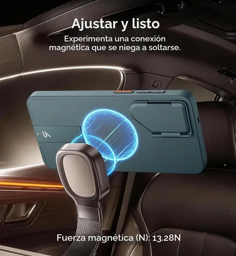 Vista 4 de SURITCH para Samsung Galaxy S26 Plus Funda de Teléfono, Cubierta Protectora Magnética con Cubierta de Cámara y Soporte de Metal Ajustable para Lago