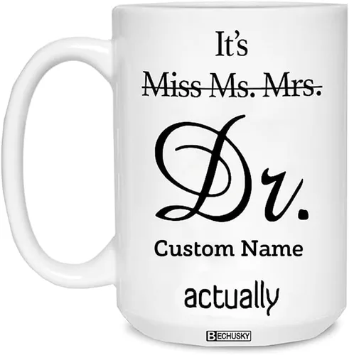 Vista 15 de Taza personalizada de realidad – Taza personalizada con nombre para graduación de doctorado, regalo de médico, divertida y perfecta para cumpleaños