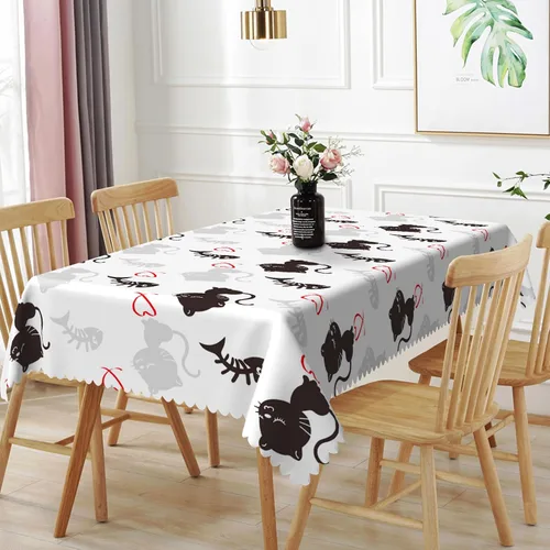 Vista 16 de Mantel rectangular de 60 x 120 pulgadas, estampado de pájaros en ramas, mantel decorativo impermeable y resistente a las manchas, para cocina
