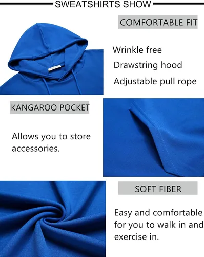 Vista 59 de COOFANDY Conjunto deportivo de 2 piezas para hombre, conjunto deportivo casual con capucha