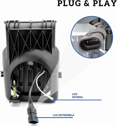 Vista 5 de Kit de luces antiniebla LED con DRL para GMC Sierra 2003-2006, luz de parachoques luz de conducción, lámparas antiniebla con luces de circulación