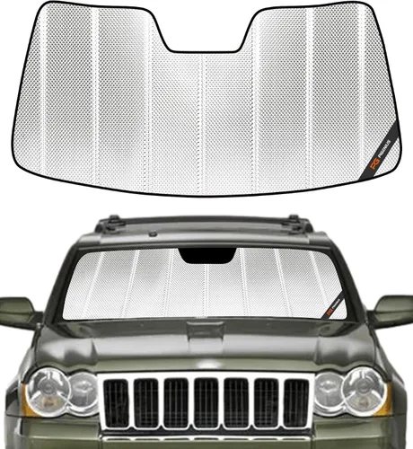 Vista 16 de Pigenius Parasol para parabrisas para Jeep Grand Cherokee 2008-2010 - Parasol para ventana delantera, protección