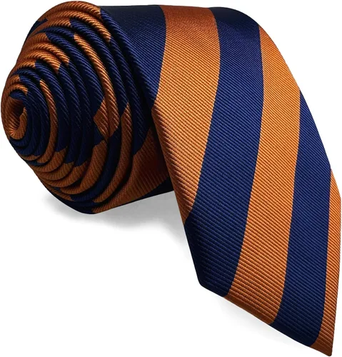 Vista 31 de S&W SHLAX&WING Corbata para hombres Lazos a rayas verde, amarillo y azul para trajes de negocios