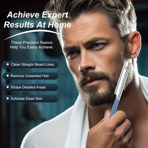 Vista 2 de Maquinilla de afeitar facial para mujer para depilación – Herramienta de dermaplaning Peach Fuzz Trimmer para mujer, removedor de pelo fino