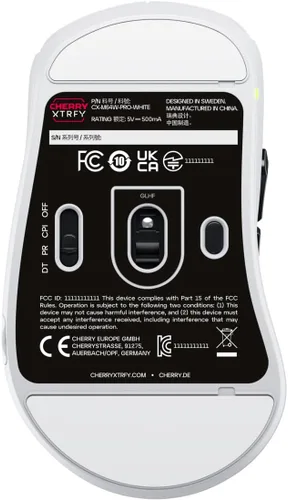 Vista 8 de CHERRY Xtrfy M64 Wireless Ratón ergonómico ultraligero para juegos (M64 Pro 8K, blanco)