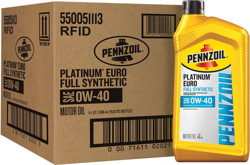 Vista 8 de Aceite de motor completamente sintético Platinum Euro 0W-40 de Pennzoil, 1 cuarto de galón