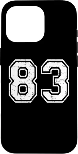 Vista 20 de 83 Number Eighty-Three Team Sports Grunge Varsity Matching Case for iPhone 16