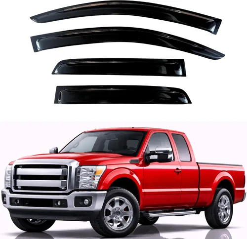 Vista 222 de KPY Protector de lluvia compatible con Ford Bronco 1980-1996, Ford F150 F250 F350, deflectores de ventilación lateral para visera de ventana