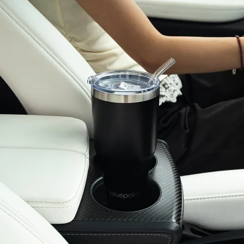 Vista 9 de Taza de café térmica de 20 onzas, taza aislada, taza portátil para llevar con tapa y pajita, vaso de viaje de agua de acero inoxidable para bebidas