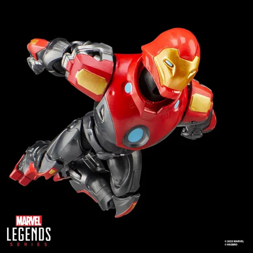 Vista 9 de Serie Marvel Legends Ultimate Iron Man, Figura de acción coleccionable de 6 pulgadas inspirada en cómics con accesorio de cómic a