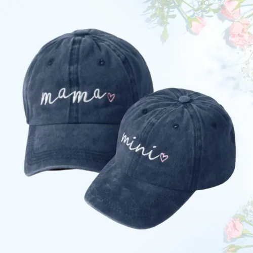 Vista 2 de Mama and Mini Hats For Women, Cute Mother Daughter Hats, Mom And Daughter Matching Hats, Mommy and Me Hats, Set of 2 Matching Toddler And Mommy Hats