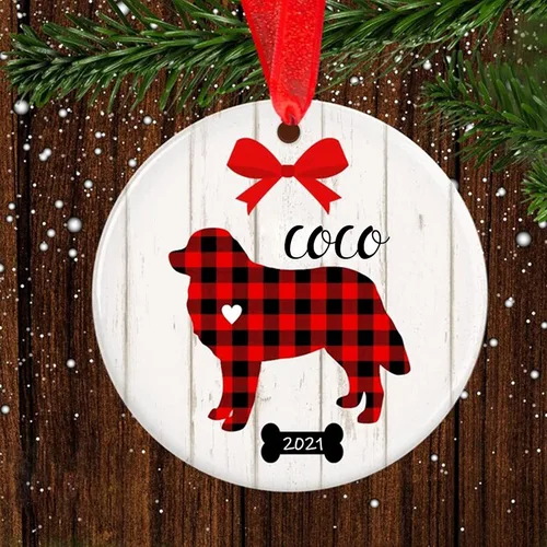 Vista 9 de Adorno de Navidad para mascotas, adorno de Beagle, regalos para amantes de mascotas, regalo conmemorativo para mascotas, recuerdo de Beagles