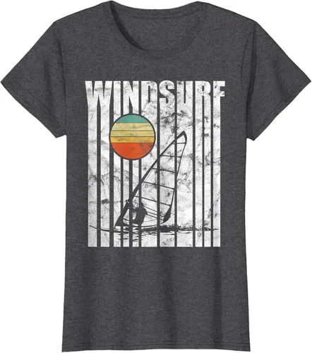 Vista 3 de Camiseta vintage de windsurf con regalo vintage de windsurf, Negro, S