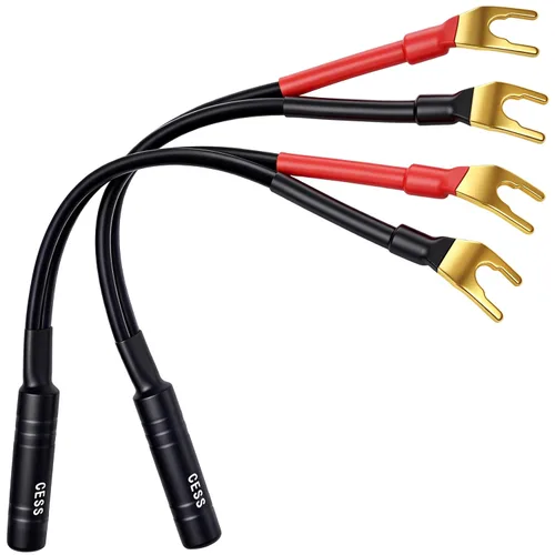 Vista 5 de CNCESS Adaptador de altavoz de horquilla de pala a 1/4 TS, 12 AWG, paquete