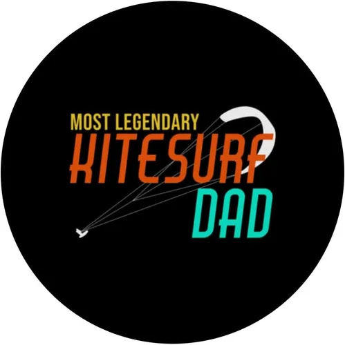 Vista 3 de Kitesurf Dad Kitesurfing Kitesurfer Kiteboarding Graphic PopSockets Standard PopGrip