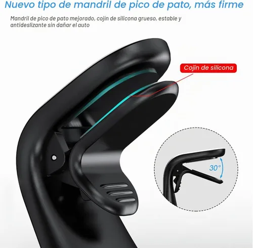 Vista 7 de Soporte magnético para teléfono para automóvil, soporte universal ajustable de 360° para soporte de ventilación de aire de automóvil, se adapta a