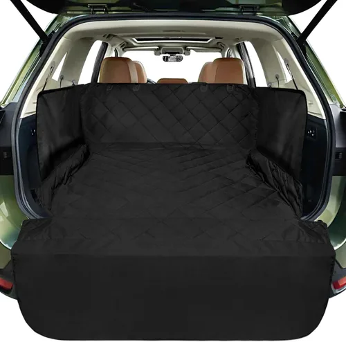 Vista 11 de F-color Funda para compartimiento de carga para SUV para perros - Forro de carga para mascotas impermeable con solapas laterales, cubierta de carga