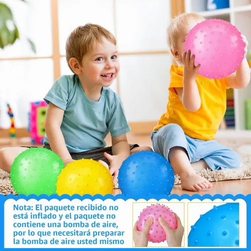 Vista 3 de Jerify Knobby Balls - Pelotas de rebote de 7 pulgadas, bolas grandes hinchables a granel, bolas sensoriales suaves para masaje, bolas de plástico