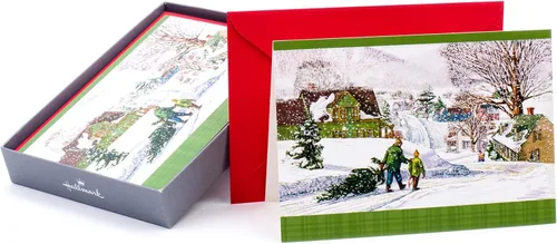 Vista 9 de Hallmark Tarjetas navideñas en caja (Cada felicidad, 16 tarjetas de Navidad y 17 sobres)