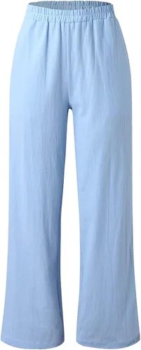 Vista 4 de Womens Soft Solid Color Loose Pockets Outdoor Pants Long Elastic Trousers Womens Work Pants Office Casual Curvy