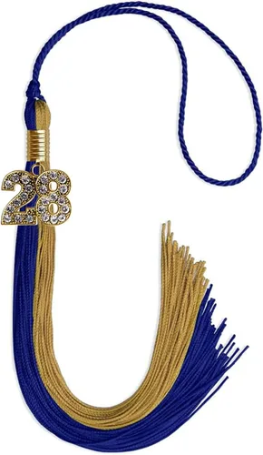 Vista 107 de Endea Graduation Borla de doble color con dije dorado (negro/oro brillante, 2022)