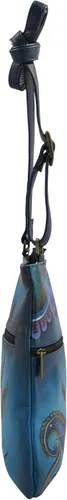Vista 7 de Anna by Anuschka Women's Hand-Painted Genuine Leather Slim Cross Shoulder Bag