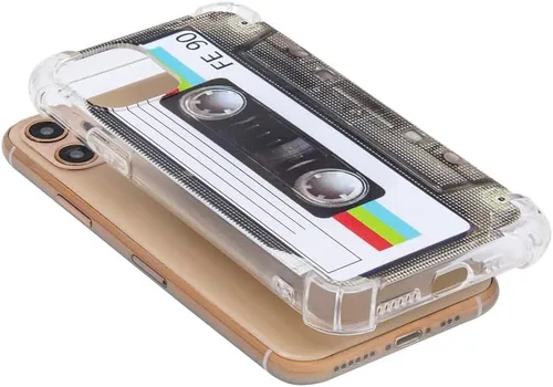 Vista 5 de FAteam - Funda para iPhone 11 Pro, acabado mate, resistente, suave, con esquinas reforzadas, TPU suave, parachoques retro, funda compatible