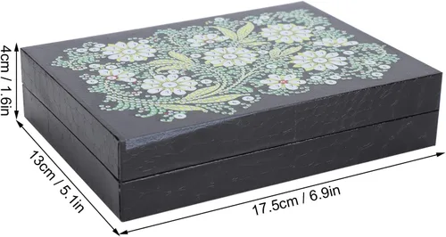 Vista 2 de Caja de joyería de pintura de diamante creativo 5D aretes contenedor caja de almacenamiento caja de joyería kit joyero joyero joyero organizador