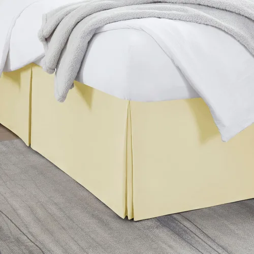 Vista 31 de Nestl Falda de cama individual blanca – Falda de cama de tamaño individual de 14 pulgadas de caída – Faldas de cama de microfibra cepillada – Falda