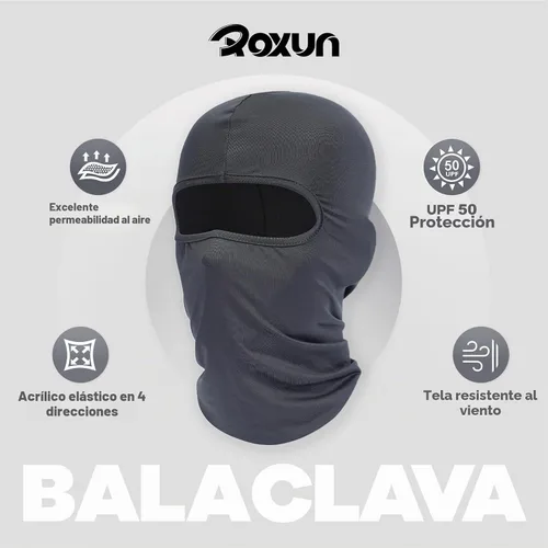 Vista 2 de ROXUN Pasamontañas de esquí, paquete de 2 unidades para motocicleta de Negro+calavera
