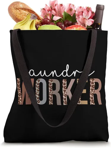 Vista 4 de Leopard Laundry Worker Appreciation - Bolsa de mano para trabajadores de la salud