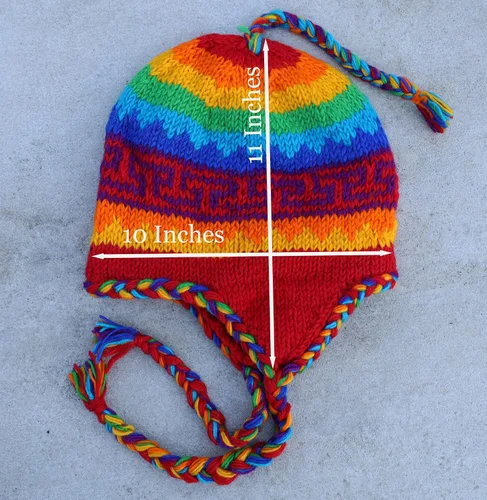 Vista 6 de KayJayStyles Nepal - Gorro de lana con diseño de calavera de esquí 100% lana