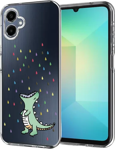 Vista 27 de Unov Funda diseñada para Galaxy A06 4G, funda transparente con [patrón antideslizante en relieve], protección delgada a prueba de golpes
