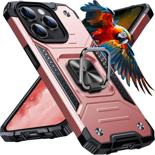 Vista 25 de Anqrp Funda resistente para iPhone 6/7/8/SE/SE2 con soporte de anillo mejorado y agarre, grado militar, a prueba de golpes, resistente y robusta