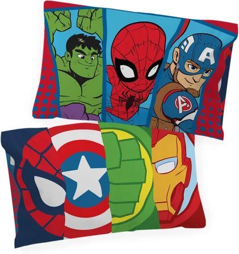 Vista 16 de Jay Franco Marvel Miles Morales Gamerverse Be Greater 1 funda de almohada reversible individual – Ropa de cama infantil súper suave de doble cara