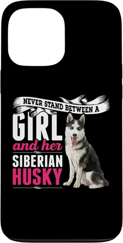 Vista 23 de iPhone 16 Never Stand Between A Girl And Her Siberian Husky Dog Case