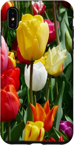 Vista 11 de Funda botánica para iPhone 17 con flores coloridas y tulipanes para amantes de las plantas