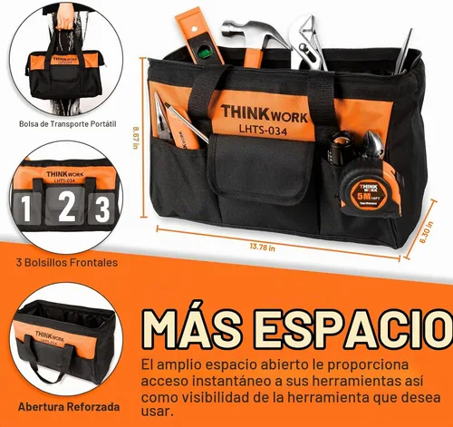 Vista 3 de THINKWORK Juego de herramientas – Kit de herramientas de reparación portátil de 207 piezas, juego de herramientas de mano para el hogar general