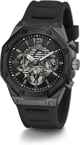 Vista 5 de GUESS Reloj deportivo octogonal multifunción para hombre de 1.732in