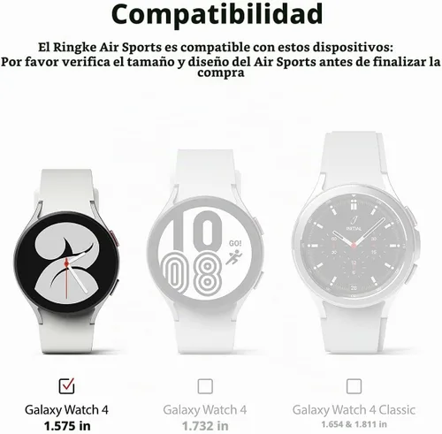 Vista 2 de Ringke - Funda para Samsung Galaxy Watch 4 de 1.575 pulgadas (1.575 in), color negro