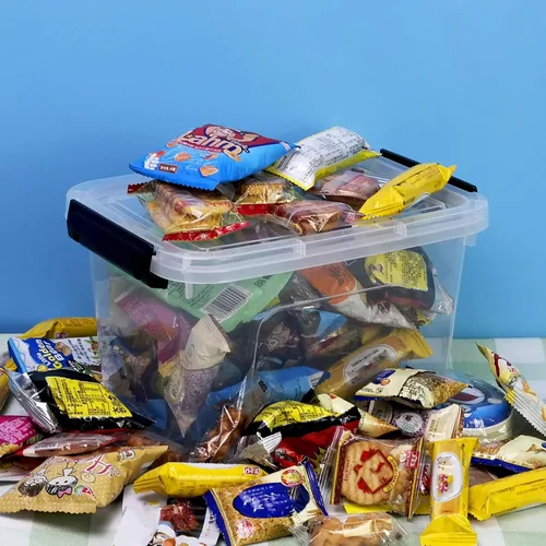 Vista 6 de Cajas transparentes de almacenamiento de plástico de 8 cuartos de galón, recipientes transparentes con tapas y asas, 6 paquetes